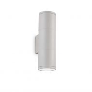 NUMEN Zylindrische Auen-Wandleuchte 2-flammig Moderne Auenleuchte mit Up&down Licht in Grau.