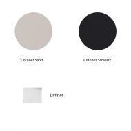 CIM Pendelleuchte mit groem Schirm Schirm in hellem Beige oder Schwarz.