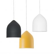 DIELO 3er Pendellampen Ensemble 3er Pendellampen Ensemble, Schirme Gelb, Schwarz und Wei.