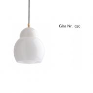 MASCHA Pendellampe mit Porzellan-Halterung Pendellampe, Halterung wei, Glas Nr. 20