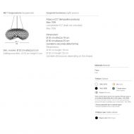 NET Italienische Design Hngeleuchte 50 cm Abmessungen der Hngeleuchte.