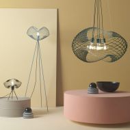 NET Italian design pendant light 150 cm Design Leuchten Serie mit Netz-Schirm.