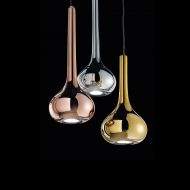 GRANDA 3-flammige Design Hngeleuchte in glnzend Metallic Glnzende 3-flammige Hngeleuchte aus Italien.