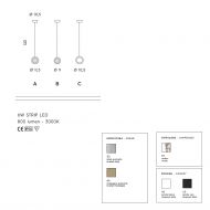 YO-YO Glitzernde Design-Pendelleuchte Abmessungen und Oberflchen der Pendel.