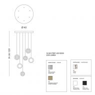 YO-YO 7-flammige Design Hngeleuchte 7-flammige Kaskaden Leuchte.