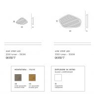 ATRAX Italienische Deckenleuchte Abmessung und Lumen der Leuchten.