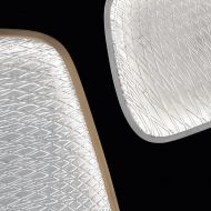 ATRAX Italienische Deckenleuchte Mit Glas-Linien gedecorierter Glas-Diffusor.