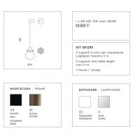 HEART Moderne Glas-Hngeleuchte Design-Hngeleuchte in Bronze od. Schwarz.