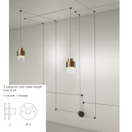 TRE GRAZIE Moderne Hngeleuchte Bronze Wahlweise mit langem Kabel und Halterung.