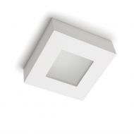 FLOT GLASS Flat LED ceiling light Quadratische Deckenleuchte in Wei mit 900 Lumen.