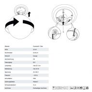 HERTA Auenlampe mit kugelfrmigen Schirm Auenleuchte mit Kugelschirm: IP65, Schirm Glas.