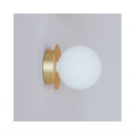 MIORI Small wall light with spherical glass  10 cm Kleine Wandleuchte, Haltung Lackierung Gold.