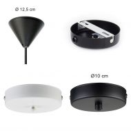 THEO Pendelleuchte Metall & Holz Deckenbaldachin Kunststoff oder Metall.