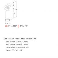 TWIST TRACK Beweglicher Spot-Deckenspot Beweglicher Schienen-Deckenspot in zylindrischer Form.