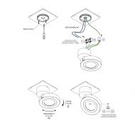 CLEVER Beweglicher Spot-Deckenspot Aufbau-Montage des Spots.