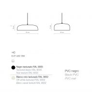 BORN Metall-Schirm Pendellampe Abmessungen der Hngelampe.