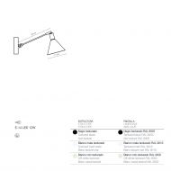 CAPU articulated wall light short Wandleuchte mit kurzem Ausleger.