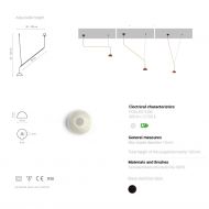 ABSIDIOLA MOBILE Pendellampe mit dezentraler Aufhnung Alabaster-Schirm Hngeleuchte mit denzentraler Aufhnung.
