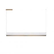 FLY Linienleuchte Up & Down Ausfhrung der Leuchte in Nickel gold satiniert, Schirm wei.