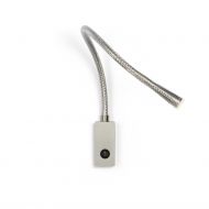 FLEXILED Wandleuchte mit flexiblen Wandarm Stahl Moderne Wandleuchte mit Flexarm und Kipp-Schalter am Gehuse.