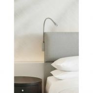 FLEXILED Wandleuchte mit flexiblen Wandarm Stahl Flexibles Leselicht am Bett.