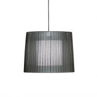 INDIANA C Hngelampe elegantem Organza-Schirm Eleganter Organza-Lampenschirm in Grau.