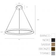 BENNINGTON Ringfrmige Hngeleuchte dimmbar Abmessungen Ringleuchte 58 cm.
