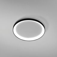 BENNINGTON Ringfrmige Deckleuchte dimmbar Ring-Deckenlampe in Schwarz, 58 cm.