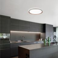 HENNESSY Flache Deckenleuchte mit Up-light Moderne Deckenlampe fr die Kche.