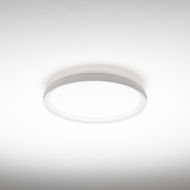 HENNESSY Flache Deckenleuchte mit Up-light Flache Deckenlampe in Wei,  40 cm.