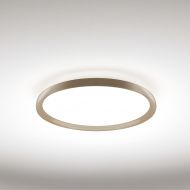 HENNESSY Flache Deckenleuchte mit Up-light Sandfarbene Deckenlampe mit hellem Licht.