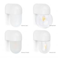 ASTA Wandleuchte aus Porzellan IP54 Porzellan-Wandleuchte mit verschieden Glasschirmen.