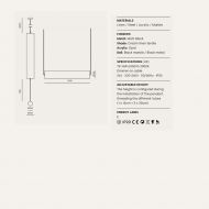 NOVELLA Lange Pendelleuchte Leinen Beige Abmessung der Leinen Hngeleuchte.