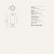 NOVELLA Stehlampe Leinen Beige Abmessung der Leinen Stehlampe.