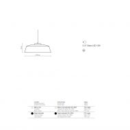 RAVAL Metall-Schirm Pendellampe Abmessungen der Hngelampe.