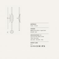 XANGO Lange Wandleuchte Abmessungen der dimmbaren Wandleuchte.