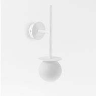 MIORI Wandleuchte mit Kugelglas u. Stab Weie Ausfhrung der Wandleuchte.