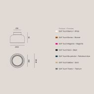 DOTTONE Kleine Deckenleuchte Abmessung der kleinen Deckenleuchte.