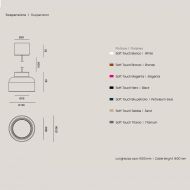 DOTTONE Small pendant light Abmessung der kleinen Pendelleuchte.