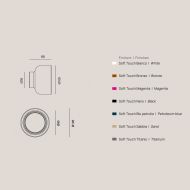 DOTTONE Kleine Wandleuchte Abmessung der kleinen Wandleuchte.