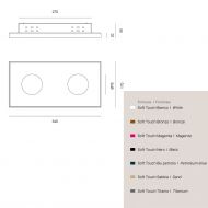 QUID 2-flammige Deckenleuchte 2-flammig Abmessung der flachen Deckenleuchte.