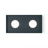 QUID 2-flammige Deckenleuchte 2-flammig Matt-Schwarze Leuchte, 2-flammig.