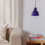 VENICE pendant lamp with ceramic shade Kobald-Blauer Keramikschirm.