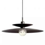 TILLAR Pendelleuchte aus Metall  50 cm Groe Pendelleuchte in matt Schwarz.