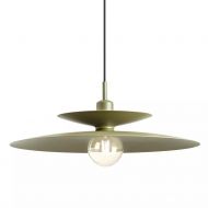 TILLAR Pendelleuchte aus Metall  50 cm Groe Pendelleuchte in matt Olive-Grn.