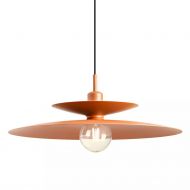 TILLAR Pendelleuchte aus Metall  50 cm Groe Pendelleuchte in matt Ziegelrot-Orange.