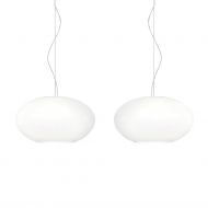 AIH High-quality glass pendant light, 2-light Abmessung der Doppelpendelleuchte.