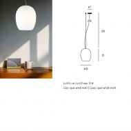 ANUA Hochwertige Glas-Pendelleuchte Abmessung der Glas-Pendelleuchte.