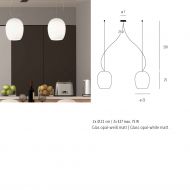 ANUA Hochwertige Glas-Pendelleuchte 2-flammige Ausfhrung der Leuchte.