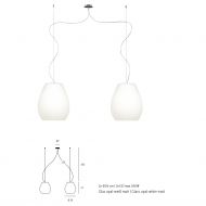 BAGAN Hochwertige Glas-Pendelleuchte 